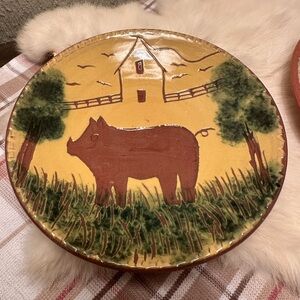 Rustic Farmhouse Pig Plate